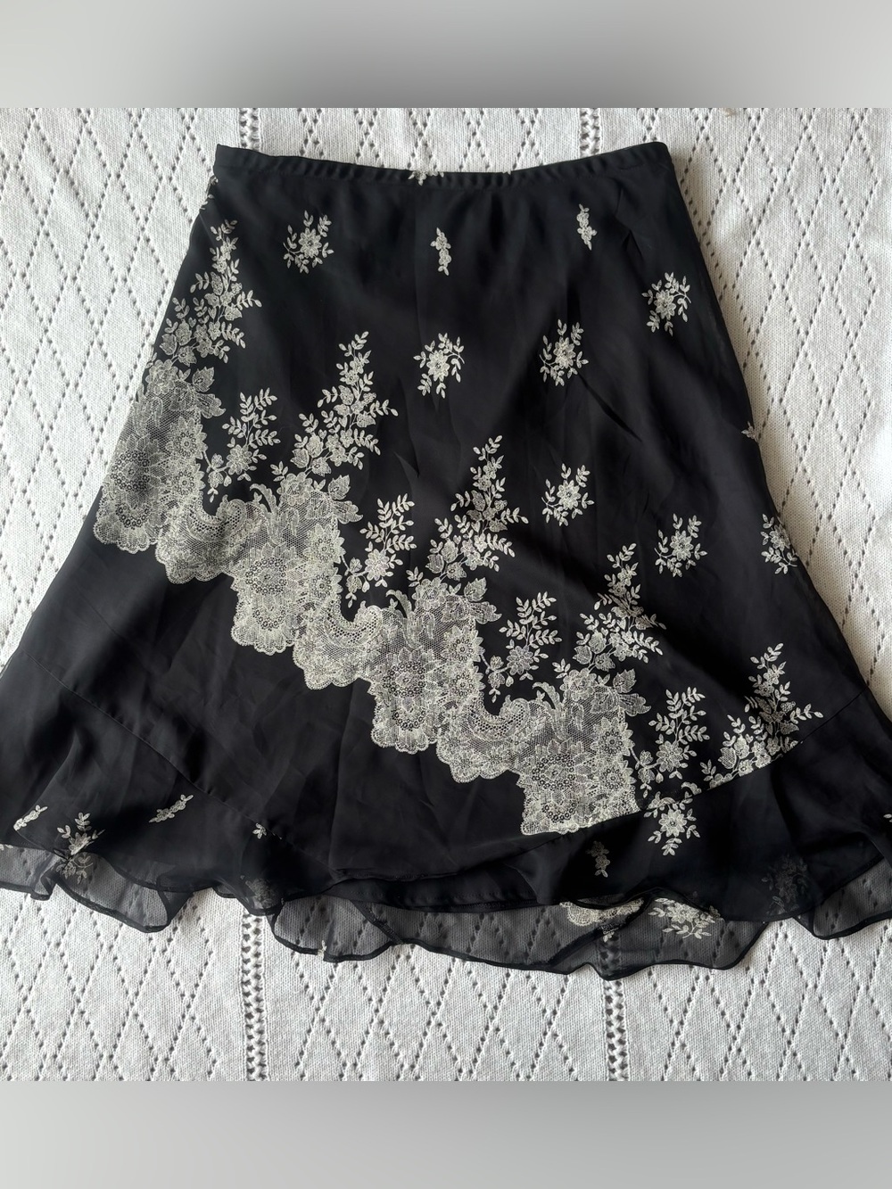 Vintage Notations Midi Skirt L